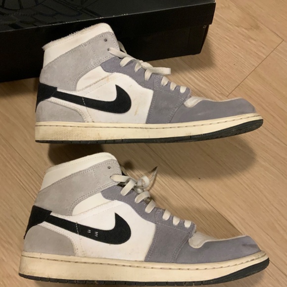 Air Jordan 1 Mid SE Craft "Cement Grey" - size 12 US / 11 UK - Picture 4 of 9